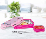 Milton Steely Deluxe Mini Insulated Lunchbox Pink 400ML