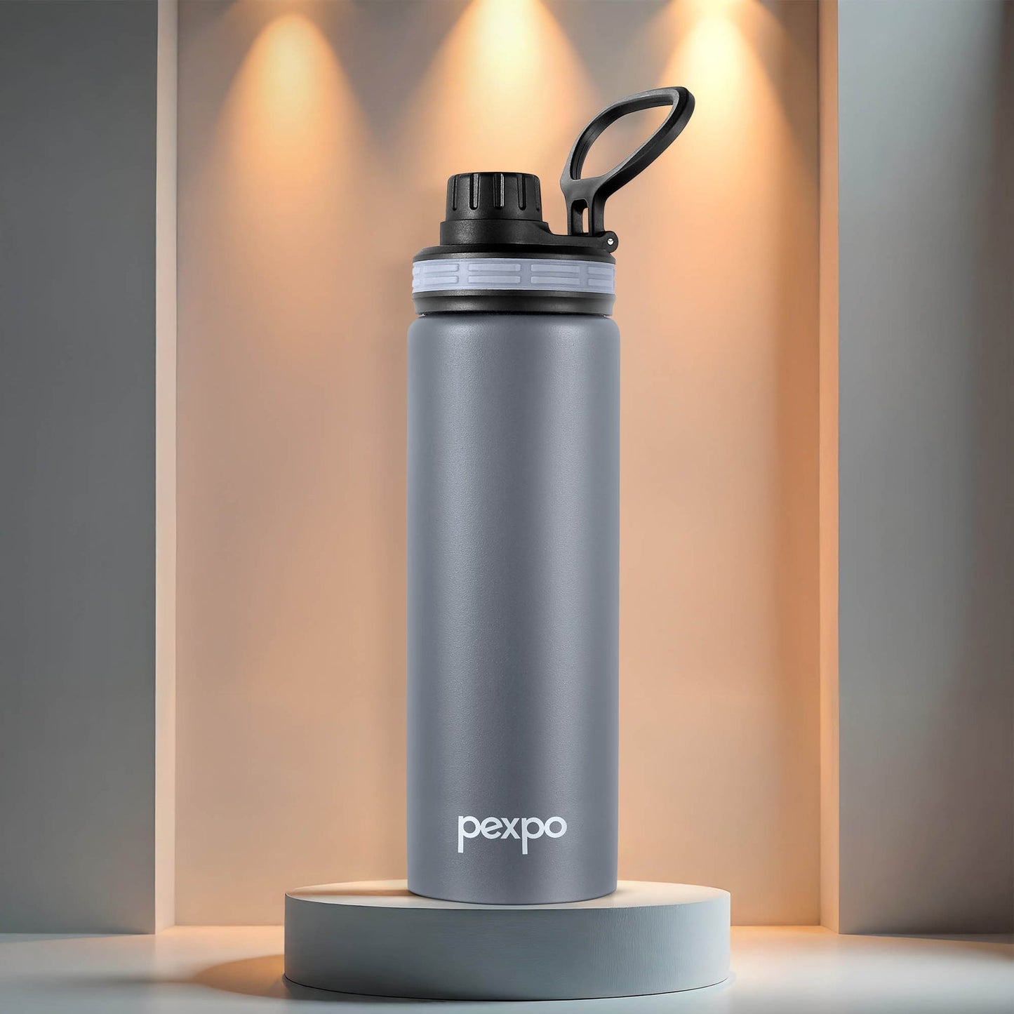 Pexpo Texas Thermo Steel Bottle | Tri-Ply Vacuum Insulated Hot & Cold Flask | For School - 500ml