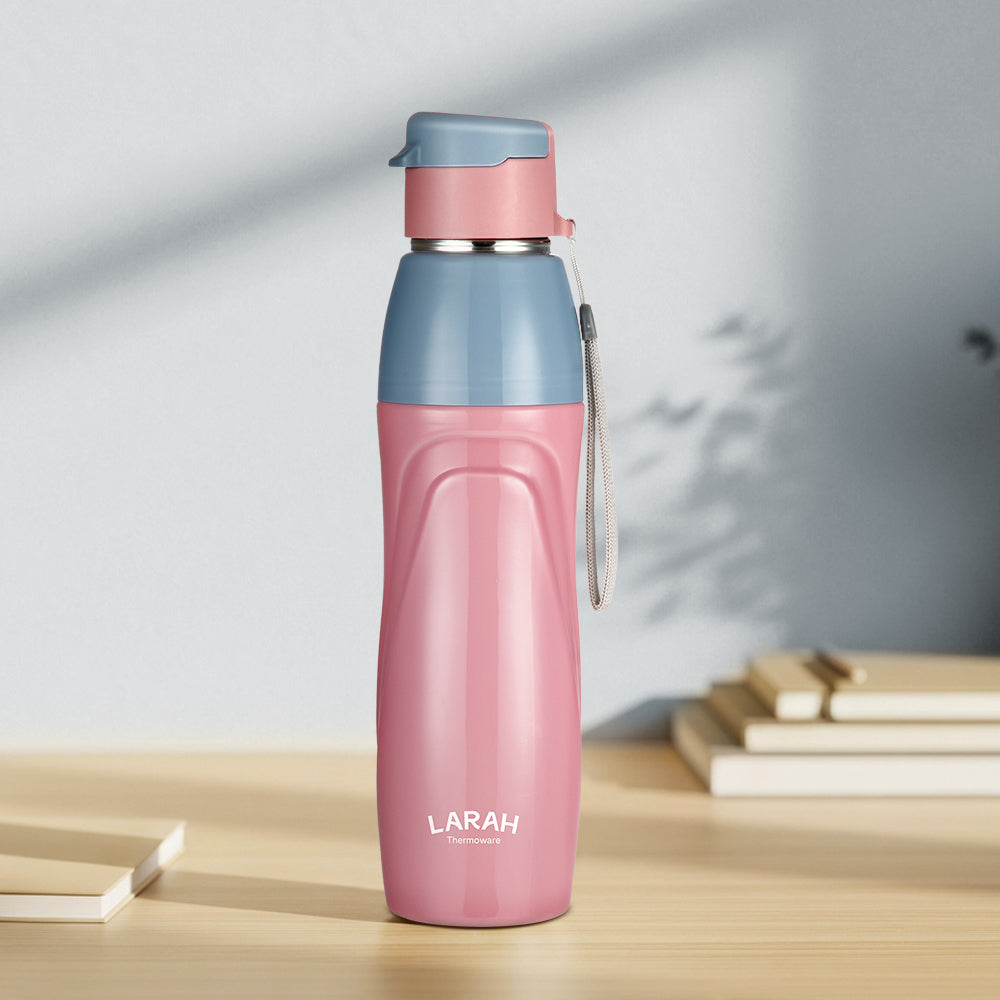 Borosil Larah Drift Round PU Thermoware Bottle 650W