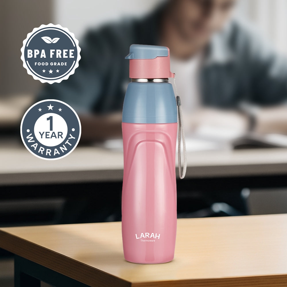 Borosil Larah Drift Round PU Thermoware Bottle 650W