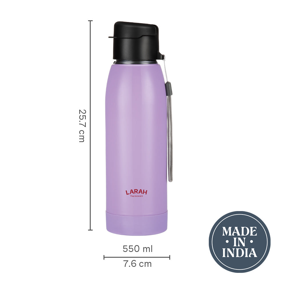 Borosil Larah Airo Round PU Thermoware Bottle 550Ml