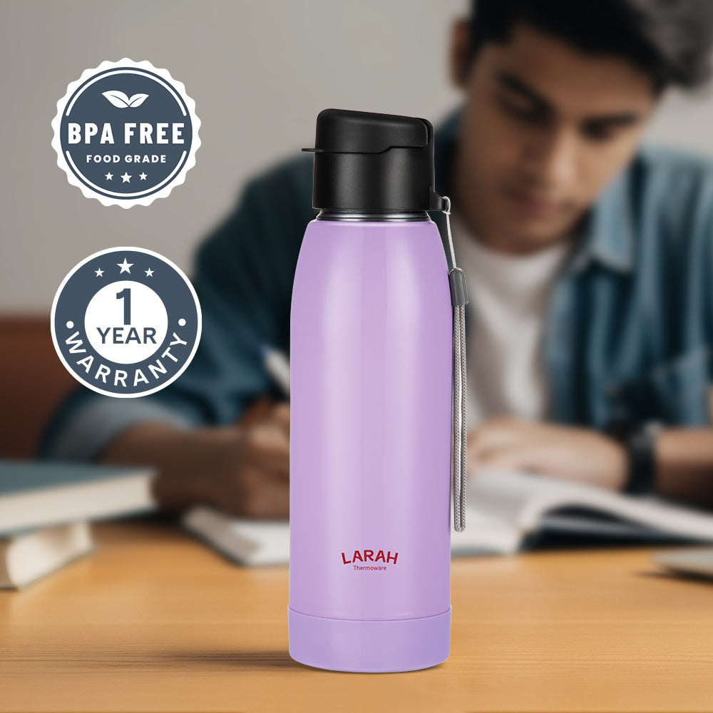 Borosil Larah Airo Round PU Thermoware Bottle 550Ml