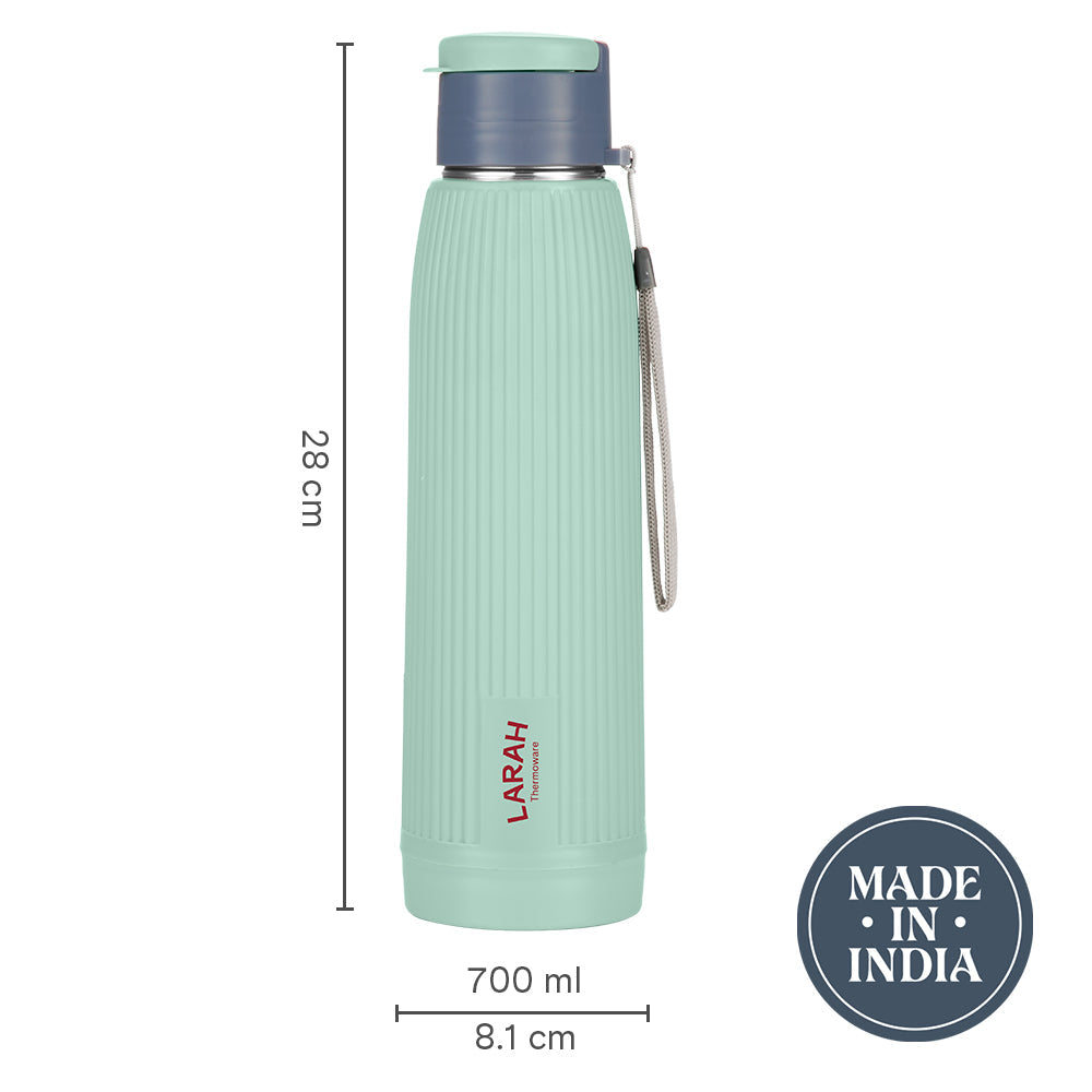 Borosil Larah Lava Fluted PU Thermoware Bottle 700Ml