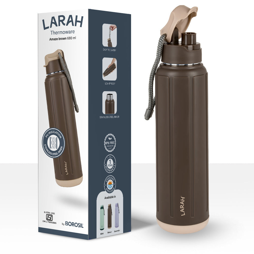 Borosil Larah Amaze Thermoware Bottle