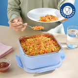 Borosil Larah Freshbyte Square Container with Lid
