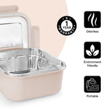 Borosil Larah Freshbyte Square Container with Lid