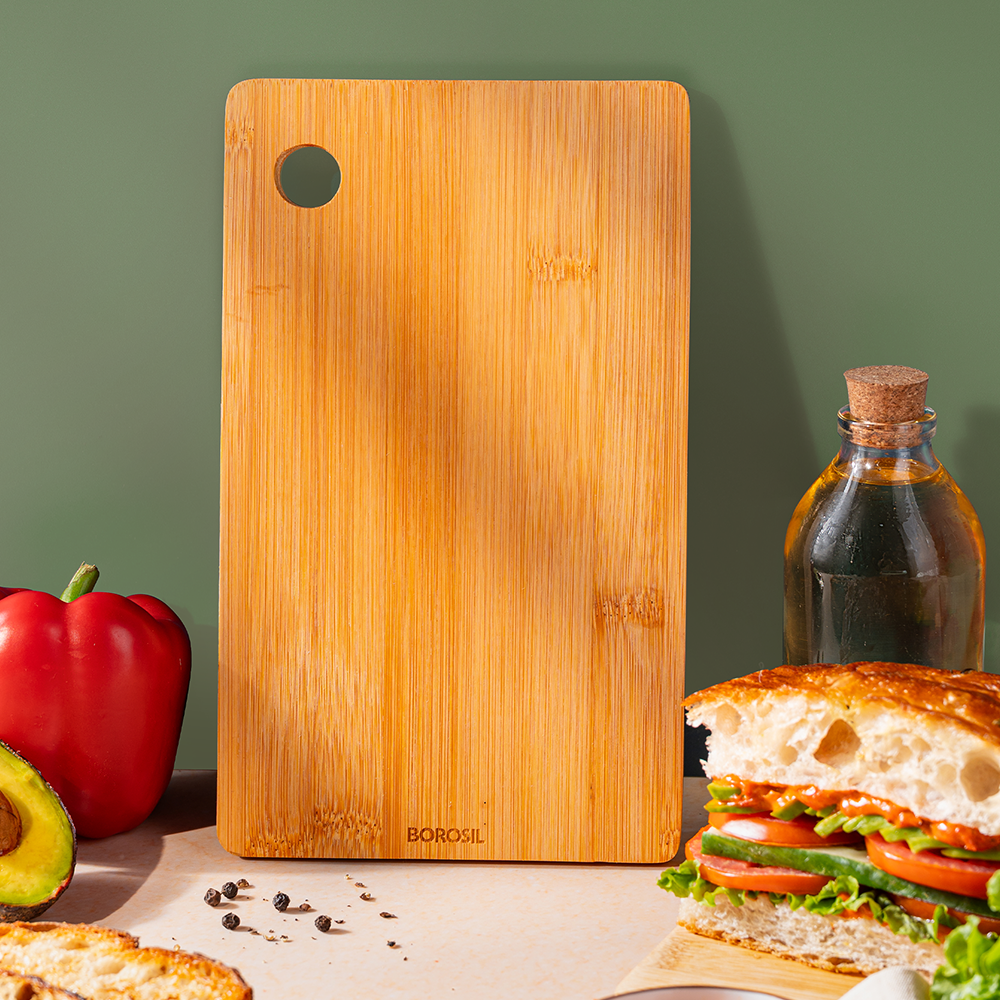 Borosil Bamboo Wood Chopping Board 10mm