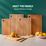 Borosil Bamboo Wood Chopping Board with Grooves 14mm