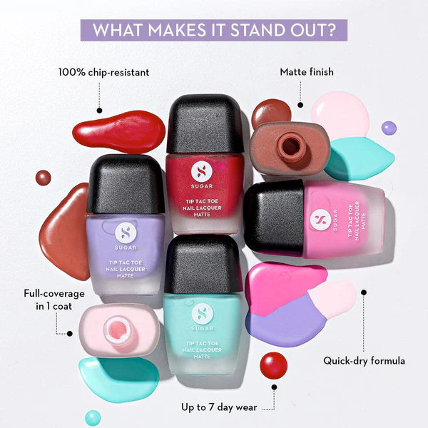 Sugar Tip Tac Toe Nail Lacquer Matte