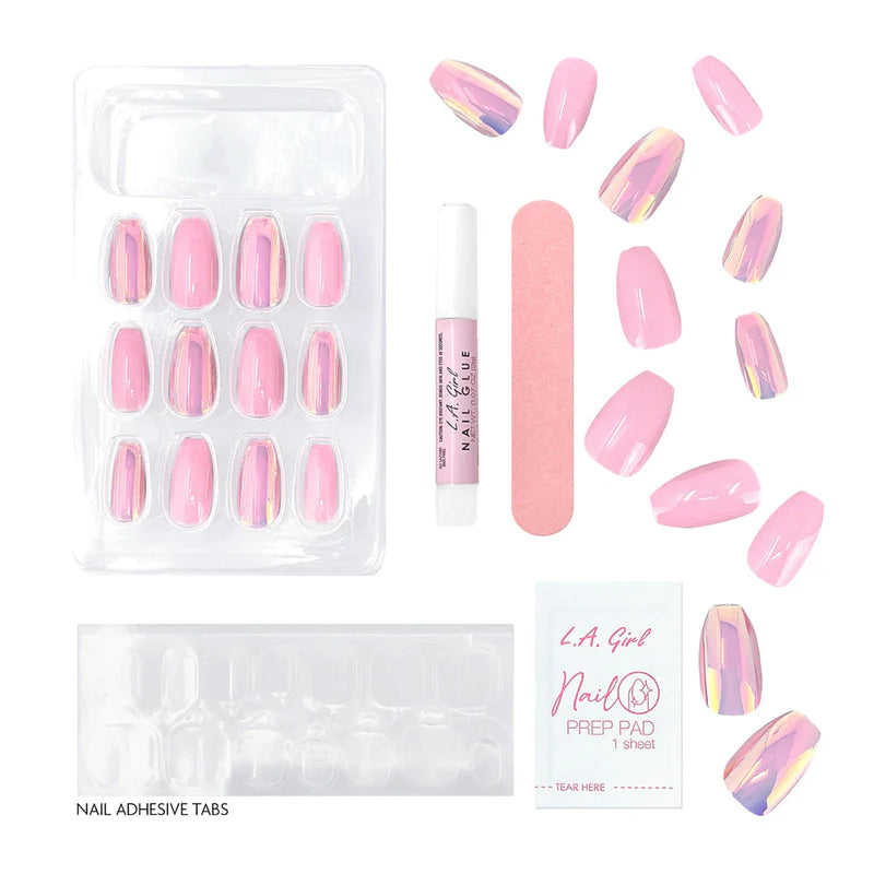 L.A. Girl Luxe Shine Nail Fave Artificial Nail Tips-Total Vibe -28 Pc Kit