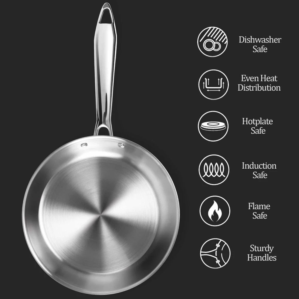Milton Triply Stainless Steel Fry Pan With Lid