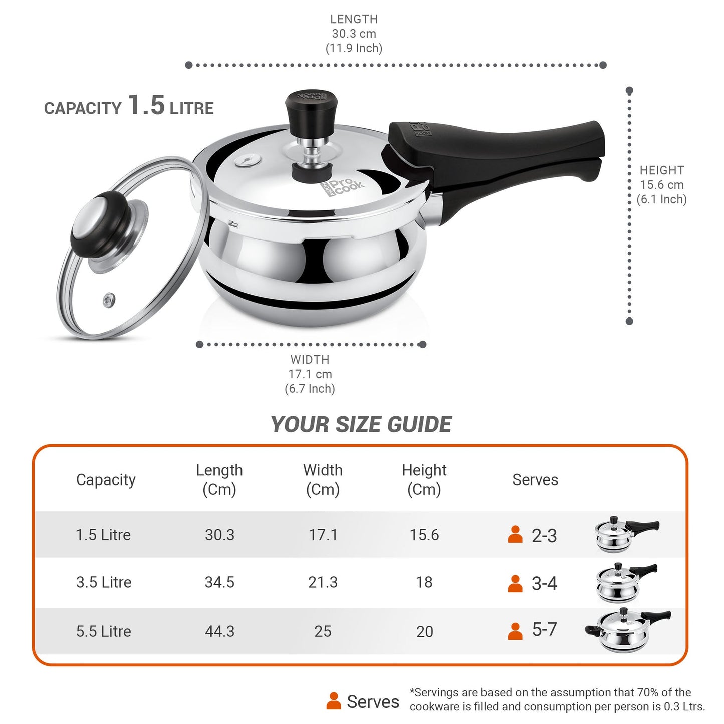 Milton Pressure Cooker Outer Lid Curve Triply