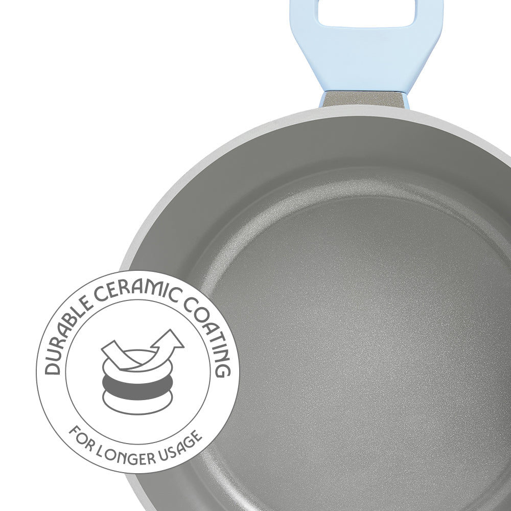 Borosil Vajra Ceramic Deep Kadhai 20CM - 2.3L