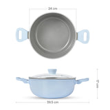 Borosil Vajra Ceramic Deep Kadhai 20CM - 2.3L