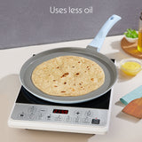 Borosil Vajra Ceramic Flat Tawa, Blue