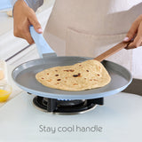 Borosil Vajra Ceramic Flat Tawa, Blue