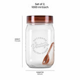 Milton Vintage Pet Jars 2pcs set 1000ML