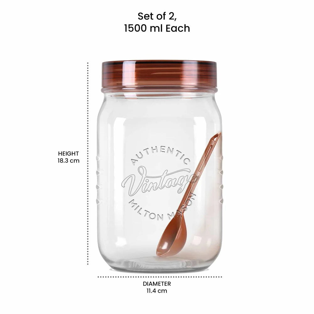 Milton Vintage Pet Jars 2pec set 1500ML