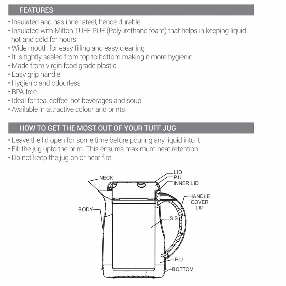 Milton Viva Tuf Vacuum Insulated Jug