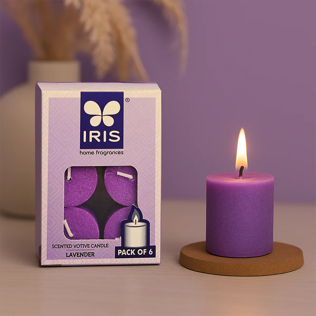 IRIS Lavender Votive Candles 32gm