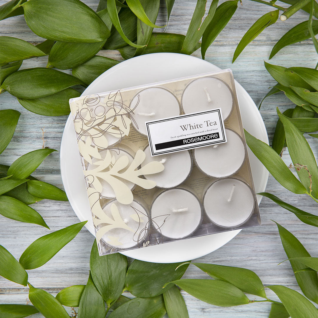 Rosemoore White Tea Scented Tea Light (Pack of 9)