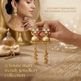 Royal Kashmiri Gold-Plated Long Jhumka Earrings for Women | Traditional Ethnic Bridal Jewellery