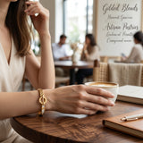 Luxury Gold Plated Crystal Nail Bracelet for Women | Designer Fashion Cuff Bangle