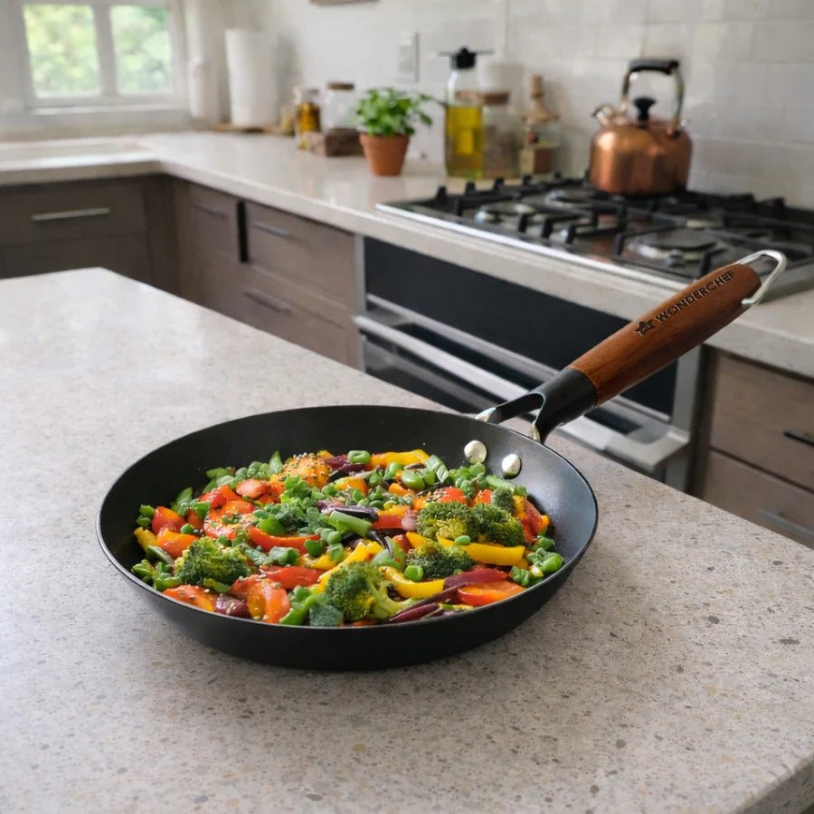 Wonderchef Pre-Seasoned Ferro Light 20cm Cast Iron Fry Pan | 800 ml |