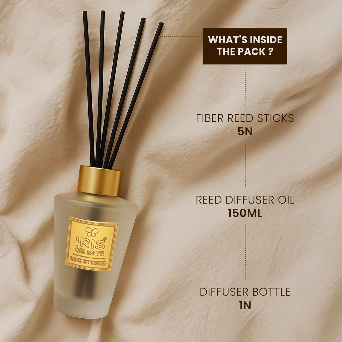 IRIS Celeste White Musk Reed Diffuser Set 150ml