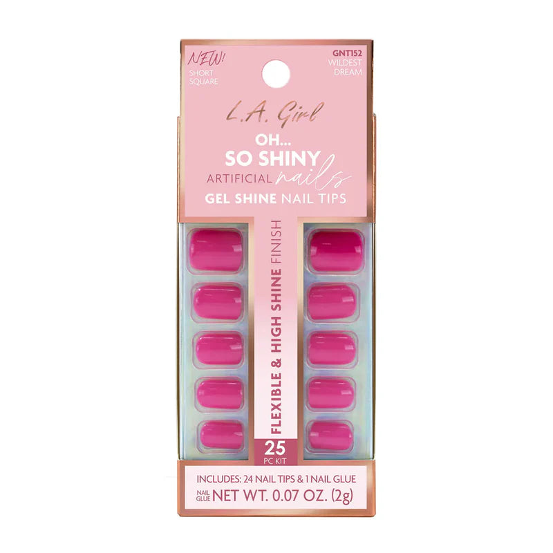 L.A. Girl Oh So Shiny Artificial Nail Tips-Wildest Dream -25 Pc Kit