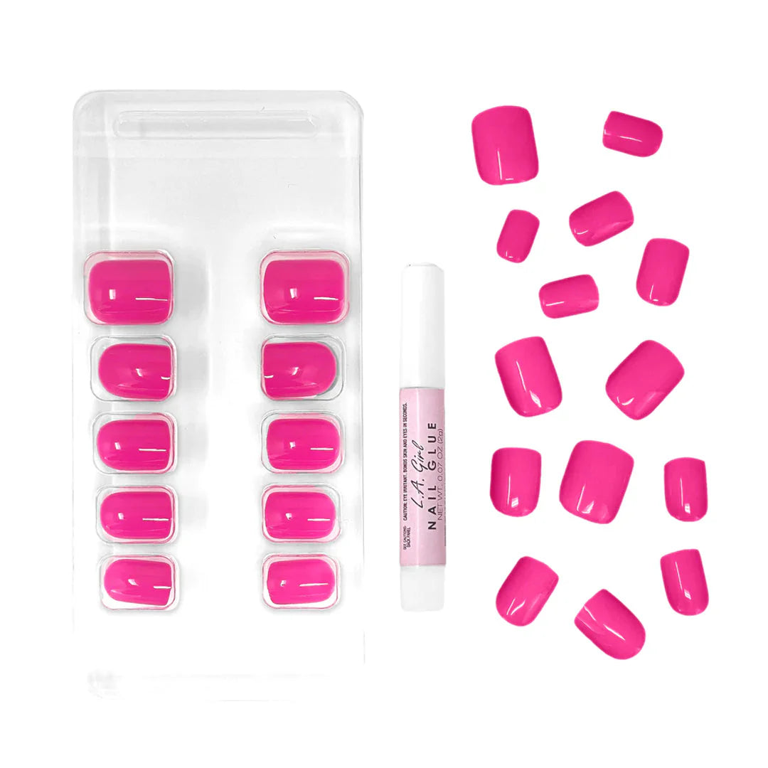 L.A. Girl Oh So Shiny Artificial Nail Tips-Wildest Dream -25 Pc Kit