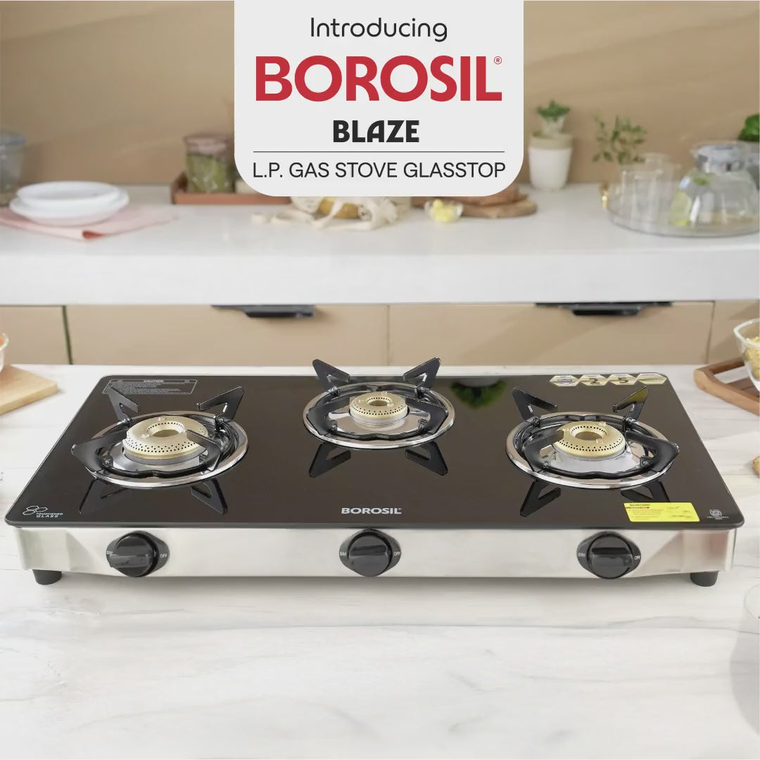 Borosil Blaze Glass-top Gas stove