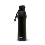 Pexpo Georgia SS Water Bottle with Sipper Cap Knight Black - 880 ML