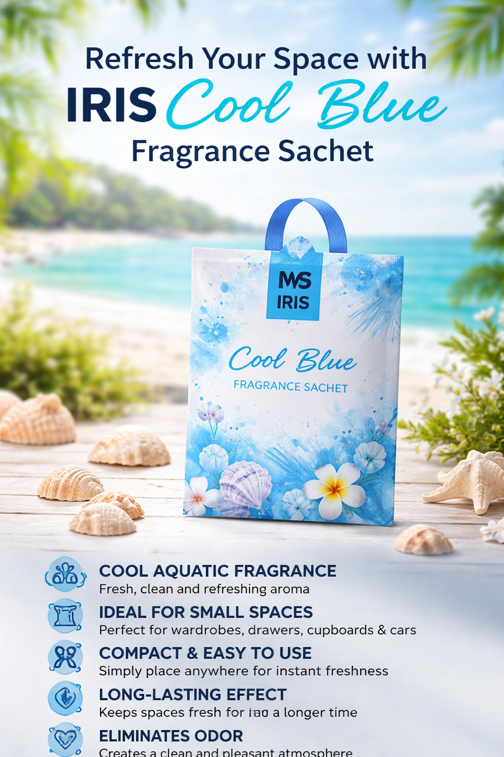 IRIS Cool Blue Fragrance Sachet 10 gm