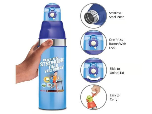 Milton Kool Stunner Kids Water Bottle Blue 900ML