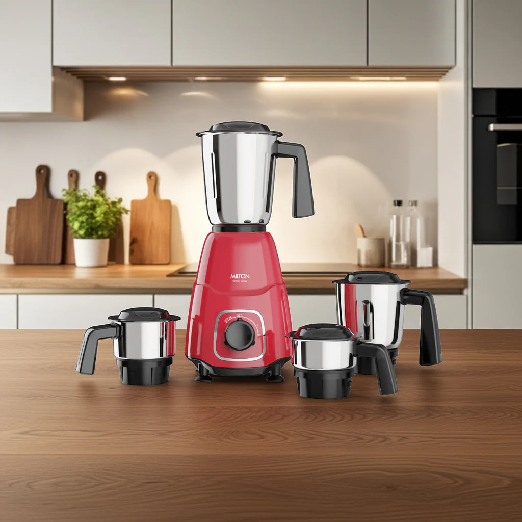 Milton Spire Mixer Grinder Red 3Jar