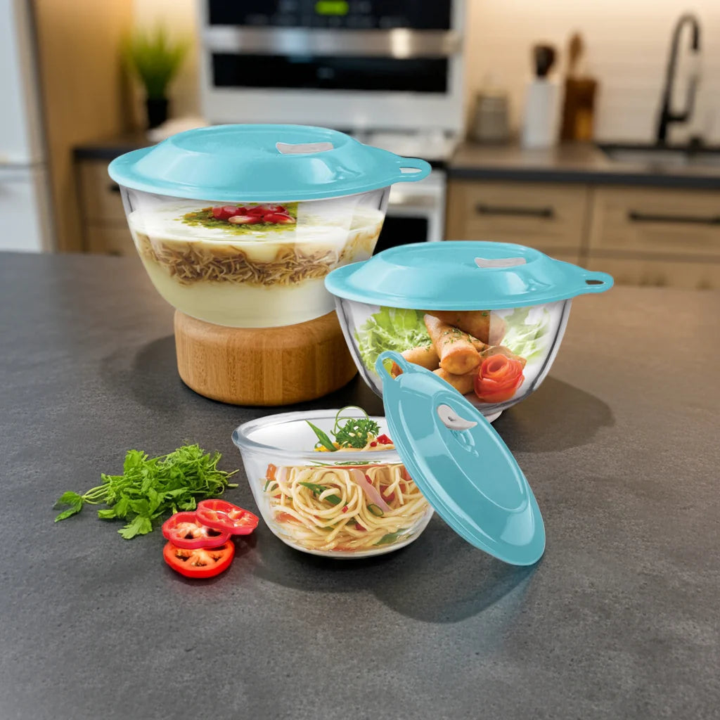 Milton Mixing Bowl 3pc Set With Eazy Lid Set of 3 - 440ML/870ML/1470ML