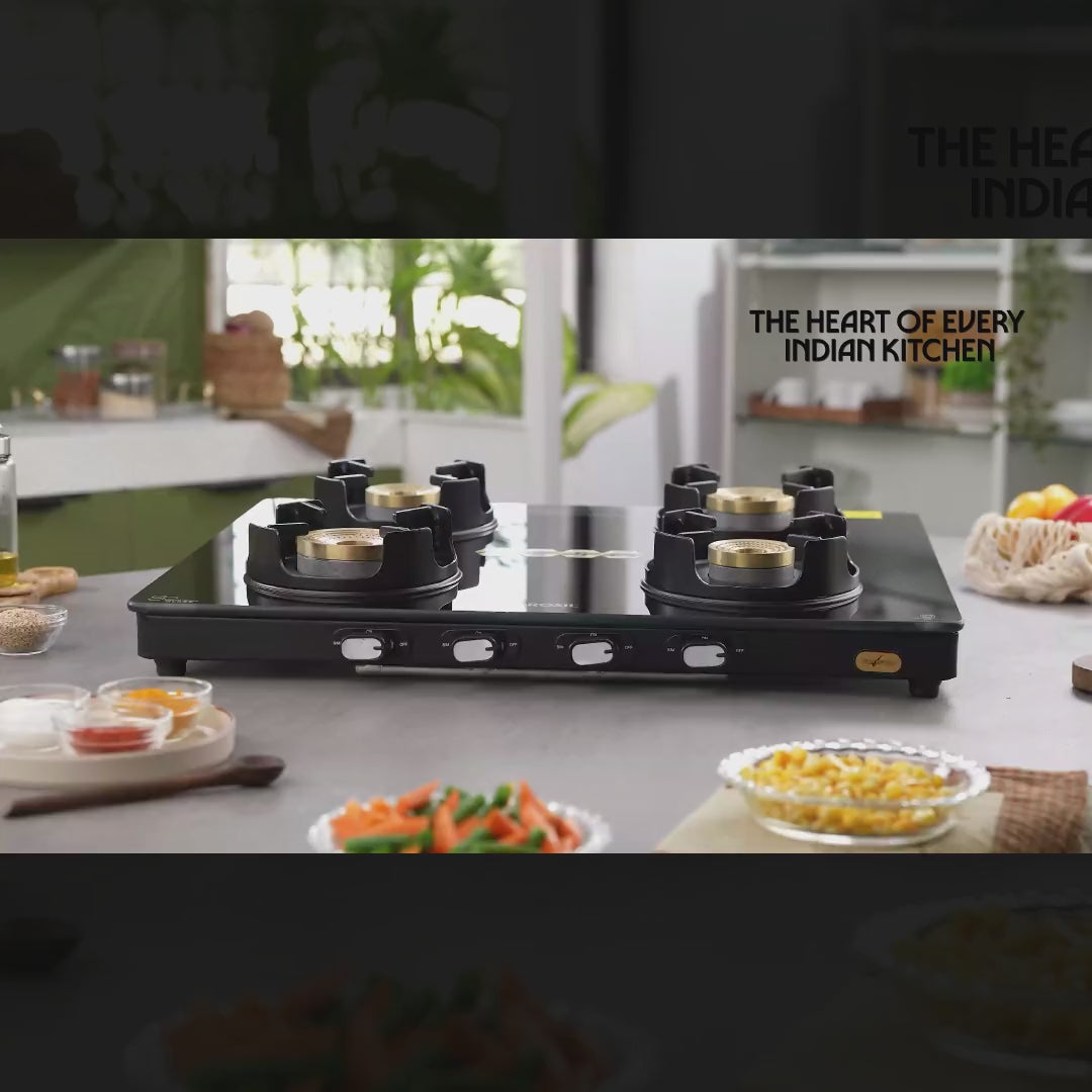 Borosil Flame Star Glass-top Gas Stove