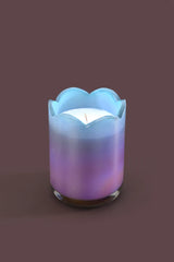 Doft Sacred Lotus - Cylinder Candle | Blue & Lavender | Eucalyptus Sanctuary