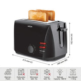 Milton Gold Crust 2-Slice Pop Up Toaster Black 2-Slice Pop Up