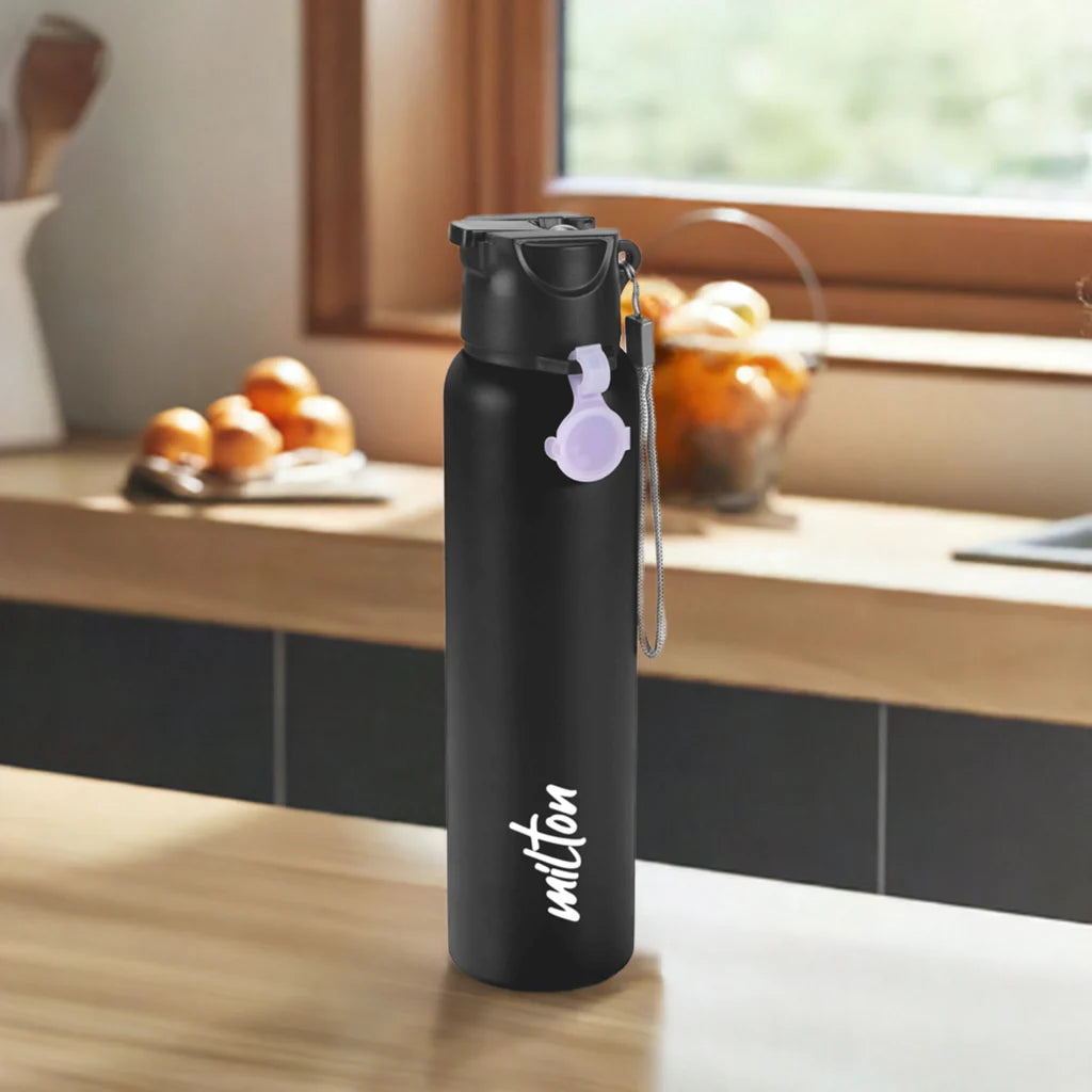 Milton Personalized SipStar Stainless Steel Bottle Black 600ML