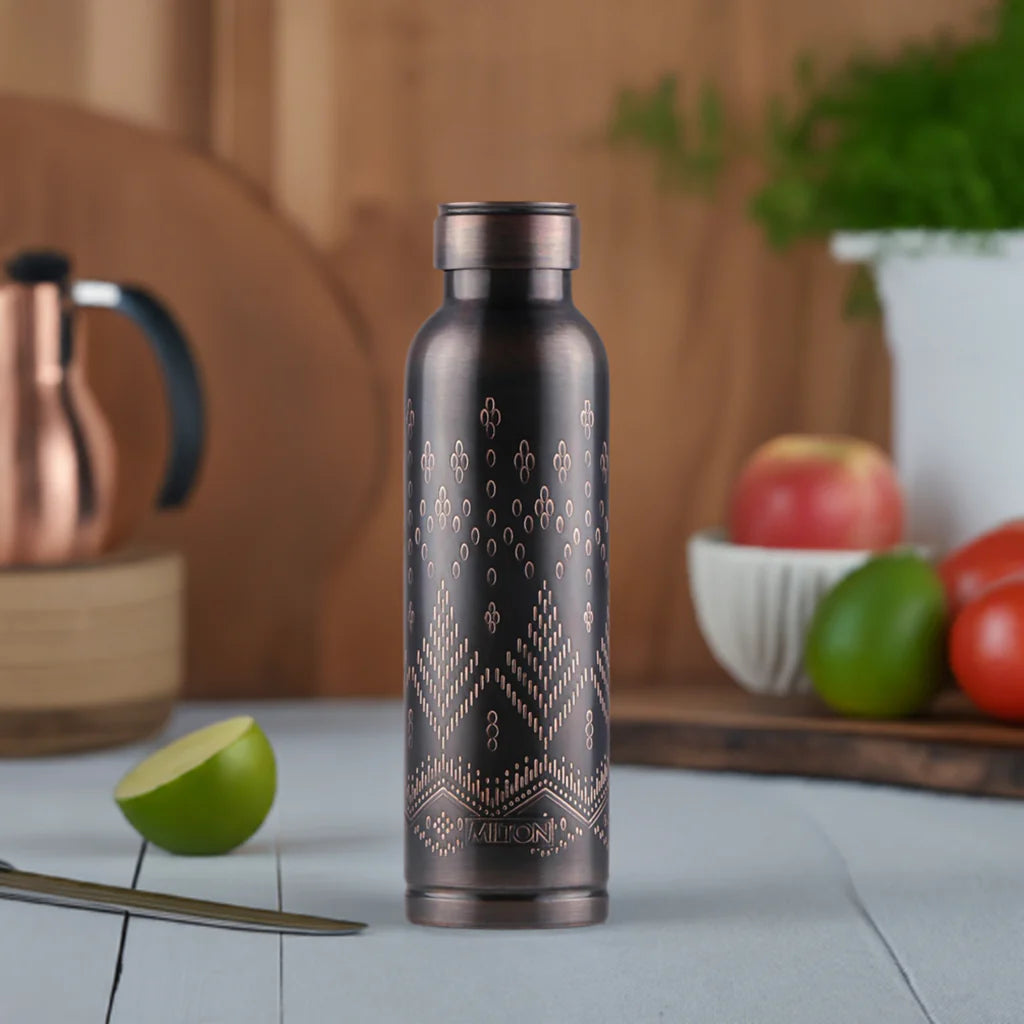 Milton Copper Swasth Design Bottle Black Ethnic 940ML