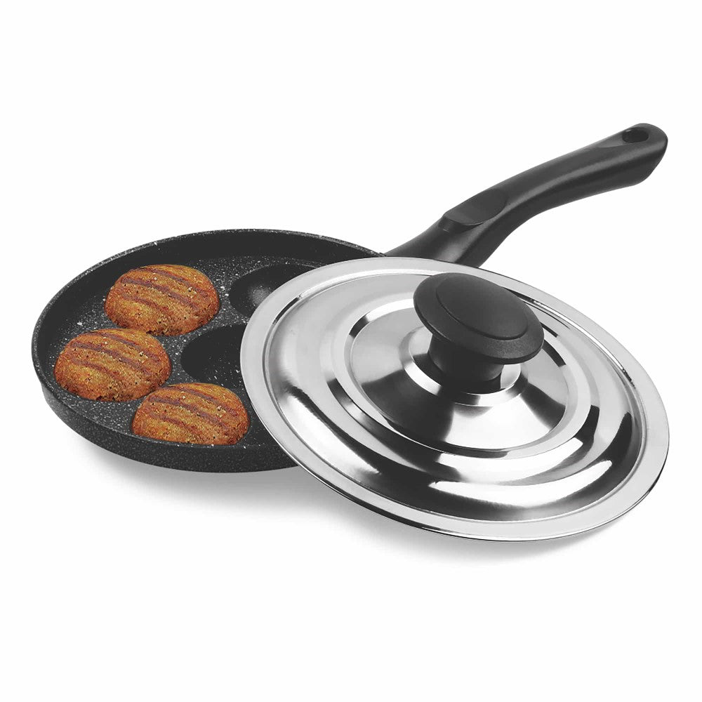 Milton Appam Patra 7 Pit With Ss Lid Granito Non-Indc