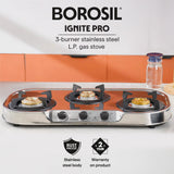Borosil Ignite Pro Stainless Steel Gas Stove