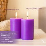 IRIS Lavender Fragranced Pillar Candles 120gm