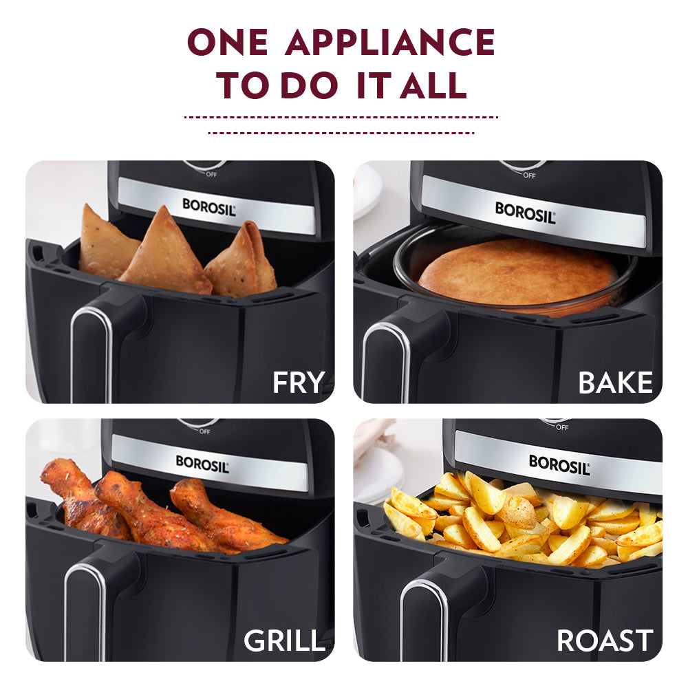Borosil Smart Electric Air Fryer for Healthy Cooking 1200W