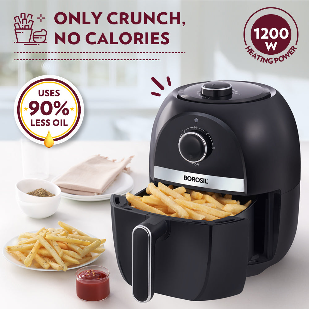 Borosil Smart Electric Air Fryer for Healthy Cooking 1200W