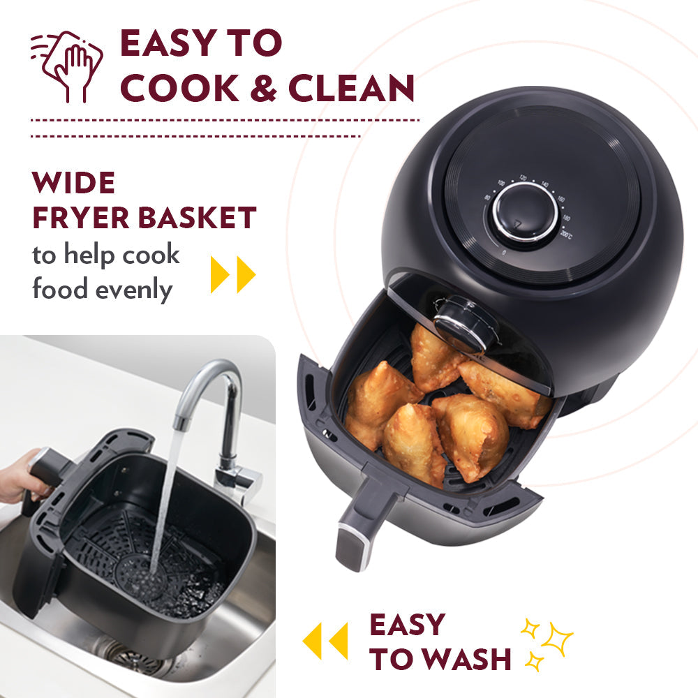 Borosil Smart Electric Air Fryer for Healthy Cooking 1200W
