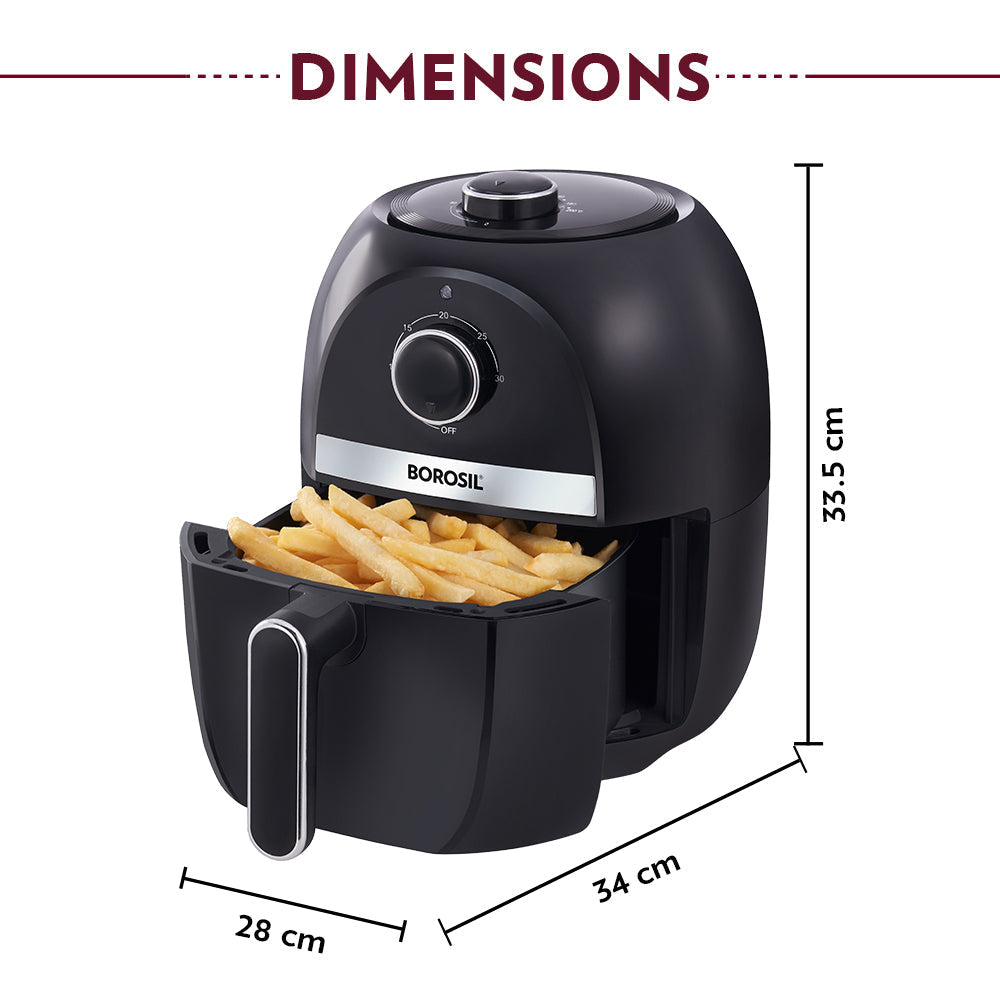 Borosil Smart Electric Air Fryer for Healthy Cooking 1200W