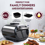 Borosil Digital Air FryerWith Touch Controls for Oil-Free Cooking 1700W